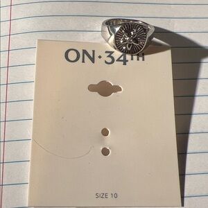 Starfish Rhodium Ring